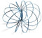 SHATCHI Infinity Arm Spring Slinky Juggle Dance 3D Magic Flow Ring Edelstahl Hand Fidget Spinner Interaktives kinetisches Dekompressionsspielzeug für Kinder und Erwachsene, Blau, Größe S
