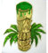 Hotrodspirit Aufkleber Tiki und grünes Blatt 10 x 7,5 cm bigdaddyjo Kustom Kulture