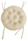 chilly pilley® Polster für Papasansessel Wasserdicht - Rundkissen - Auflage Polster für Papasansessel -Sesselkissen Sitzkissen Gesteppt mit Schlaufen (70cm, Creme)