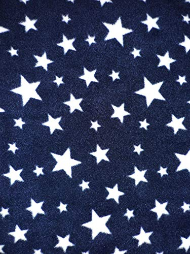 Polar-Fleece-Stoff, fusselfrei, Meterware, maschinenwaschbar, Marineblau