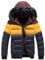Xmiral Herren Winter Plüsch Kapuzenjacke Winddichte Dicke Steppjacke Slim Fit Reißverschluss Gepolsterter Mantel L-5XL(a-Blau,3XL)