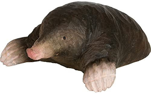 WILDLIFEGARDEN Wildlife Garden WG5943 Maulwurf - Handgeschnitzter Tierfigur aus Holz