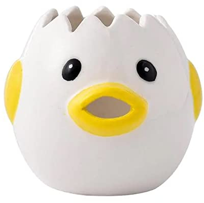 Eiertrenner Huhn,Egg Separator,Filter Separator, Niedlicher Eiertrenner in Hühnerform, Eiertrenner Küken Lustig für Küche, Bäckerei, Camping, Spülmaschinenfest (Gelb)