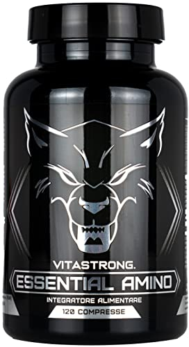 EAA Aminoacides Essentiels Vitastrong Vegan, EAA 8 acides aminés avec BCAA, Leucine, L-Lysine, L-Tryptophane, Méthionine, 120 Comprimés de Amino Acids pour Pré, Intra et Post-Workout, Amino Energy