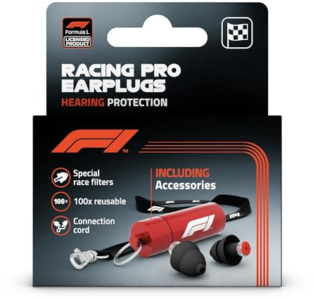 Alpine F1® Ohrstöpsel - Wiederverwendbarer F1® Gehörschutz für Veranstaltungen und laute Umgebung - Lärmreduktion von 22dB - Ultra Soft Comfort Gehörschutz - Formula 1® Product