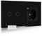 BSEED Dimmer Schalter mit USB Steckdose Anschluss (Max. 2.1A) Typ C Port 2 Fach 1 Weg Led Dimmer Schalter mit Touchscreen Wandsteckdosen mit USB Steckdose Touch Lichtschalter Schwarz