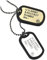 COOLSTEELANDBEYOND Silber und Bronze Klassischer Zwei Stücke Herren Militär Armee Dog Tag Anhänger mit Schwarz Silikon und 70cm Kugelkette