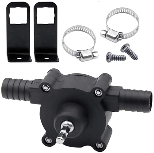 Self-Priming Hand Electric Drill Water Pump Self Priming Transfer Pumps Mini Portable Centrifugal PumpWater Pump for Home Garden and Transferring Water Oil