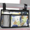 Rollstuhlaufbewahrungstasche Armlehnentasche mit Becherhalter und Reflektorstreifen Wasserdichtes Gewebe, für die meisten Rollstühle, Rollatoren oder Rollatoren (Blaue Rose)