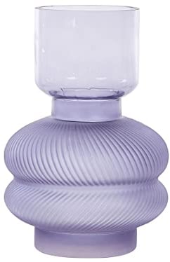 Deko Blumenvase Glas violett 24 cm organische Form mit schmalem Hals Rodia