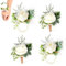 Dtoterul Boutonniere Und Handgelenk Blume 4 Stück Handgelenk Corsage Blume Boutonniere Hochzeit Boutonniere Braut Blume Handgelenk Corsage Boutonniere Bräutigam für Hochzeiten Bankette Jubiläumsdaten