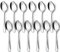 BEWOS 12-teiliges Servierlöffel-Set, 6 Servierlöffel und 6 Schlitzlöffel, 9,1-Zoll-Servierutensilien-Set für Partys, Servierlöffel Edelstahl, spülmaschinenfest, große Servierlöffel für Buffet