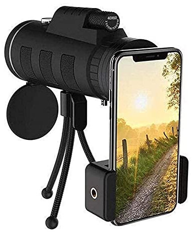 DERBUT 40x60 Monokular-Teleskop, Smartphone-Monokular, wasserdichtes, verstellbares Zoom-Teleskop für Tierbeobachtung, Wandern, Jagen