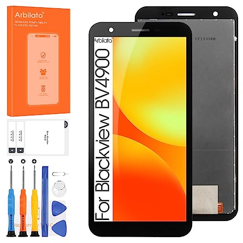 Arbilato Écran pour Blackview BV4900 Écran de Remplacement pour Blackview BV4900 Pro LCD Écran BV4900S,BV5100 Écran Tactile Digitizer Assemblée Pièces De Réparation (Noir)