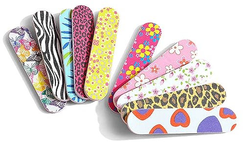 Pack 5 Limas de Uñas Decoradas para Manicura y Pedicura - Doble cara de uso