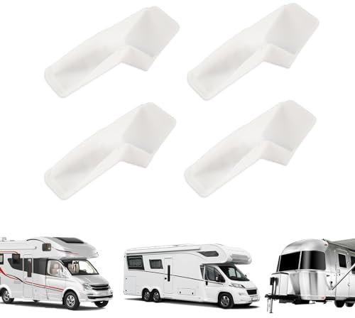 tongfeng RV Roof Rain Diverter, Gutters For Gazebo, RV Rain Gutter Spout - Left And Right Side White Gutter Extender Guides Rainwater Away