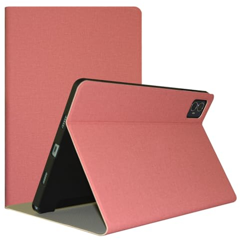 AKNICI Hülle für TECLAST M50 Pro/TECLAST M50/TECLAST M50HD Tablet 10 Zoll, Ultra Dünn PU Leder Folio Faltung Weiche TPU Rückseite Abdeckung Klappständer Schutzhülle mit Auto Schlafen Wachen, Rosa