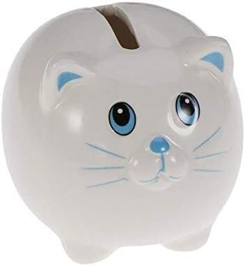 ETomey Sparschwein, Spardose, Spardose, Keramik-Sparschwein, Katze, sicheres Geld, Münzen, Banknoten, Spardose for Kinder, Jungen, Mädchen, Spardose, Geburtstagsgeschenk