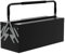 DURHAND Metal Tool Box 3 Tier 5 Tray Professional Portable Storage Cabinet Workshop Cantilever Toolbox with Carry Handle, 56cmx20cmx34cm, Black