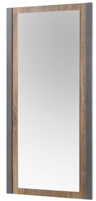 Furn.Design Badezimmer Spiegel in Eiche Stirling und grau Matera Badmöbel Wandspiegel im Industrial Look 54 x 108 cm Auburn (Spiegel)