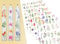 Sugeru® 6 X DIN A5 kerzenfolie(200+Muster), Kerzentattoo Wassertransferdruck | Wasserschiebefolie kerzen dekorieren| kerzenaufkleber sticker | Lieblings Person,Valentinstag (Aquarell Blumen I)