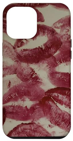iPhone 14 Plus kisses lipstick marks lips for women girls makeup lover Case