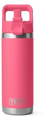 YETI Rambler C Straw Bottle, Stainless Steel Vacuum Insulated Bottle with Straw Cap, Tropical Pink, 18 oz (532 ml)