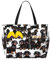 JEJEA Tragetasche mit Dackel-Motiv, große Schultertasche, Hobo-Tasche für Damen, lässige Handtasche, großes Fassungsvermögen, Einkaufs- und Arbeitstasche, Schwarz , Einheitsgröße