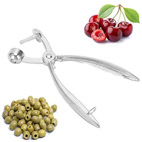 Cherry Pitter, 4PCS Cherry Pitter or Stoner,Aluminum Alloy Hand Cherry Stone Remover Cherry Destoner Olive Pitter Remover Olive Red Dates Pitting Device Cherry Corer Removing Hand Tool