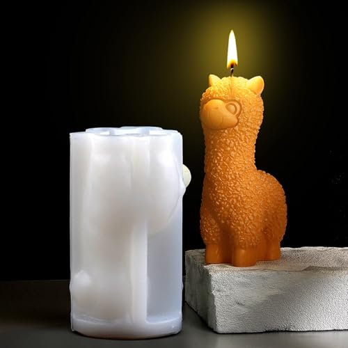 EPODA Silikonform GießForm Alpaka, Silikonform Alpaka Lama, Epoxidharz Formen Tiere, 3D Tier Silikonformen Für Epoxidharz, Kerzenformen, Geschenk