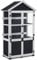 M MCombo Gartenschrank Holz Klein, Outdoor Gartenhaus Geräteschuppen Wetterfest, Gewächshaus für den Außenbereich Balkon Terrasse, 100 × 53 × 178 cm, 0111 (Anthrazitgrau)