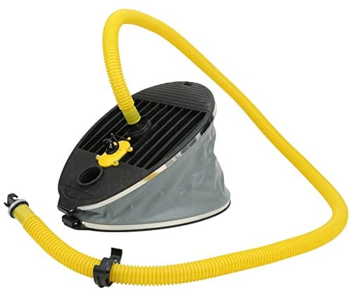10 l Fußpumpe, Balg-Fußpumpe mit Doppelkammern, Deluxe hohes Volumen und hoher Druck, max. 15 PSI für aufblasbare Luftpumpe für Kanu, Kajak, Floß, Gummiboot