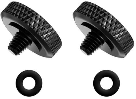 2 Stück Ergonomischer Auslöser Auslöseknopf Soft Release Button,Metall Messing Weichen Auslöseknopf Kamera Taste geeignet fur Passend für viele Kameramodelle-Schwarz