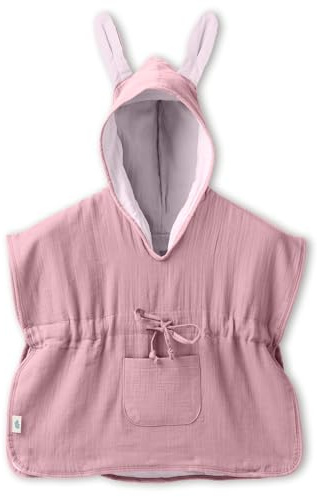 Mababu Badeponcho Baby & Kinder EXTRA weich (100% Bio-Baumwolle) | Kinder Badeponcho 1-7 Jahre | Baby Poncho Badetuch mit Hasenohren & Geschenkverpackung