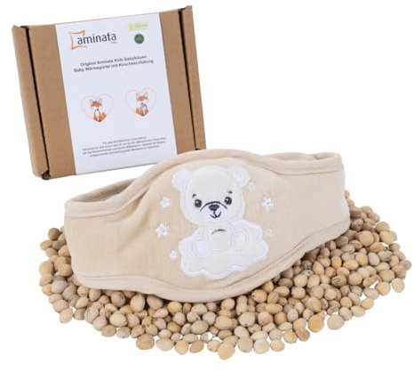 Baby Wärmekissen - Wärmegürtel Kirschkerne - Kirschkernkissen für Babys & Kleinkinder - Körnerkissen bei Bauchweh & Blähungen - Geschenk zur Geburt & Taufe