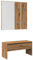 vidaXL Garderoben-Set Artisan-Eiche Holzwerkstoff, Flurmöbel, Dielenmöbel, Garderobe, Flurmöbelset, Dielenmöbel Set, Flurgarderobe, Flurbank, Sitzbank