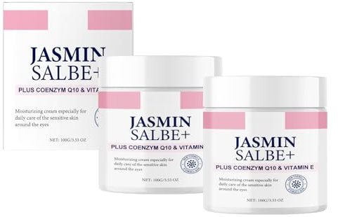Thoquene 2 Stück 100g Jasmin Salbe Augen, Jasminsalbe Augenringe Schlupflider