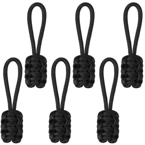 6 Stück Reißverschlußverlängerungen Universal Nylon Reißverschlüsse Ersatz, rutschfeste Kofferanhänger Rucksack, 6 Stück