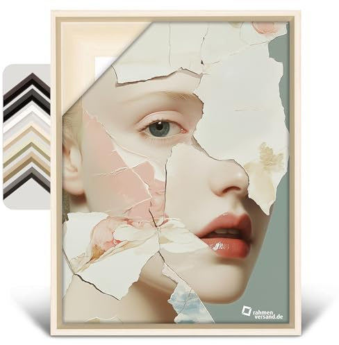 Rahmenversand® Schattenfugenrahmen in verschiedenen Farben (18x24cm Innenmaß + 1,4cm Fuge) - Rahmen für Leinwand aus Holz - Handgefertigte Leerrahmen - Bilderrahmen für Leinwände