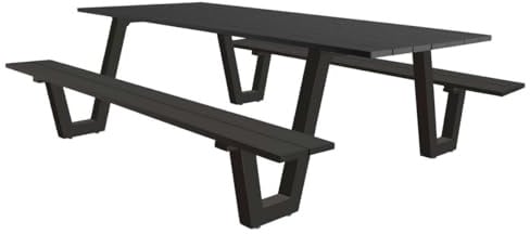 osoltus Alu Picknick Gartentisch Bank Naples II Anthrazit 180cm