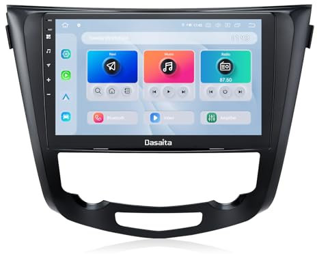 Dasaita Android 13 Radio de Coche para Nissan X-Trail Qashqai Rogue 2014-2020 con Carplay inalámbrico, Android Auto, 10,2 Pulgadas QLED Screen Unidad Principal, Navegación GPS, Bluetooth 5.0, 6+64GB
