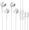 Pack de 2 Auriculares para iPhone con Cable, Auriculares in-Ear [Certificado MFI] Auriculares con Cable con micrófono y Auriculares estéreo HiFi para iPhone 14/13/12/11 Pro MAX/XS/XR/SE/Plus/iPad