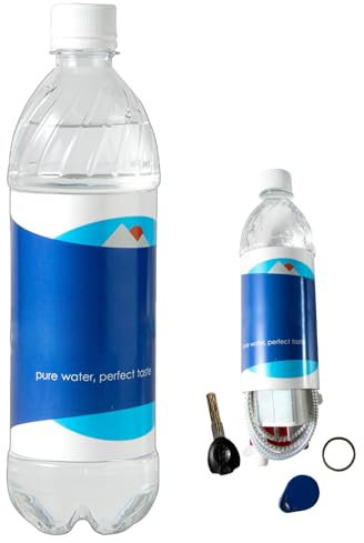 Bouteille d'eau isotherme | Boîte de rangement sécurisée | Bouteille d'argent secrète | Bouteilles d'eau isolées sous vide à double paroi | Boucle de bouteille d'eau | Métal | Avec