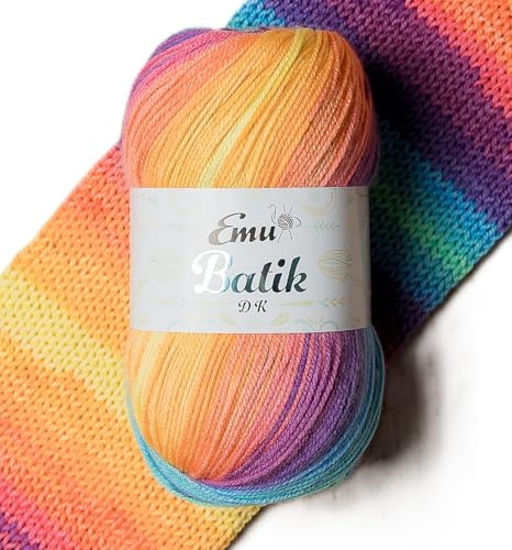 Emu Batik DK Premium Acrylic Yarn 100g Ball 360m, Spin - 007