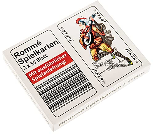 SIDCO Kartenspiel Romme 2 x 55 Spiel Karten Rommekarten Canasta Bridge Skat Poker