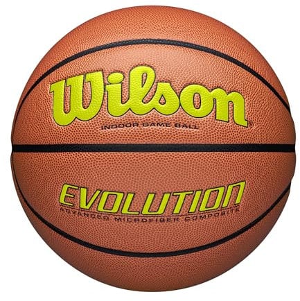 Wilson Evolution Game Basketball, gelb, mittlere Größe – 72,4 cm