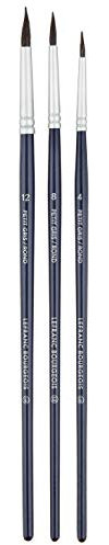 Lefranc Bourgeois Set de 3 pinceaux Petit Gris 4/8/12 Manche court