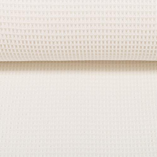 Waffelpique-Waffeldstoff-0,5m-Nelson-von-Swafing-350g-lfm-Öko-Tex-Meterware (Natur)