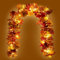KASZOO 2 Stück Ahornblätter Herbstgirlande mit 40 LED-Licht, 176cm/Stück Herbstblätter Girlande,Girlande Herbst für Zuhause, Garten, Hochzeit, Kamin, Party Weihnachtsdekoration