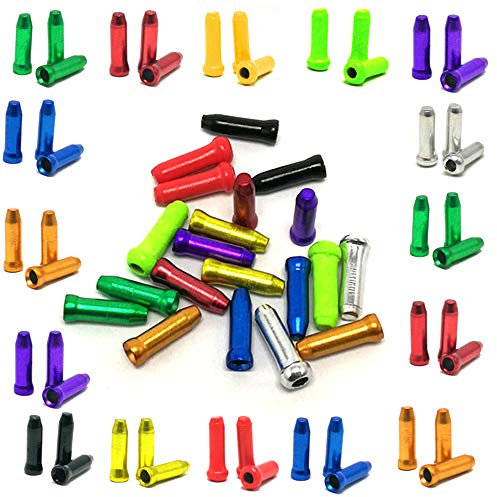 AQQ Bike Brake Derailleur Shifter Cable End Caps (Silver)